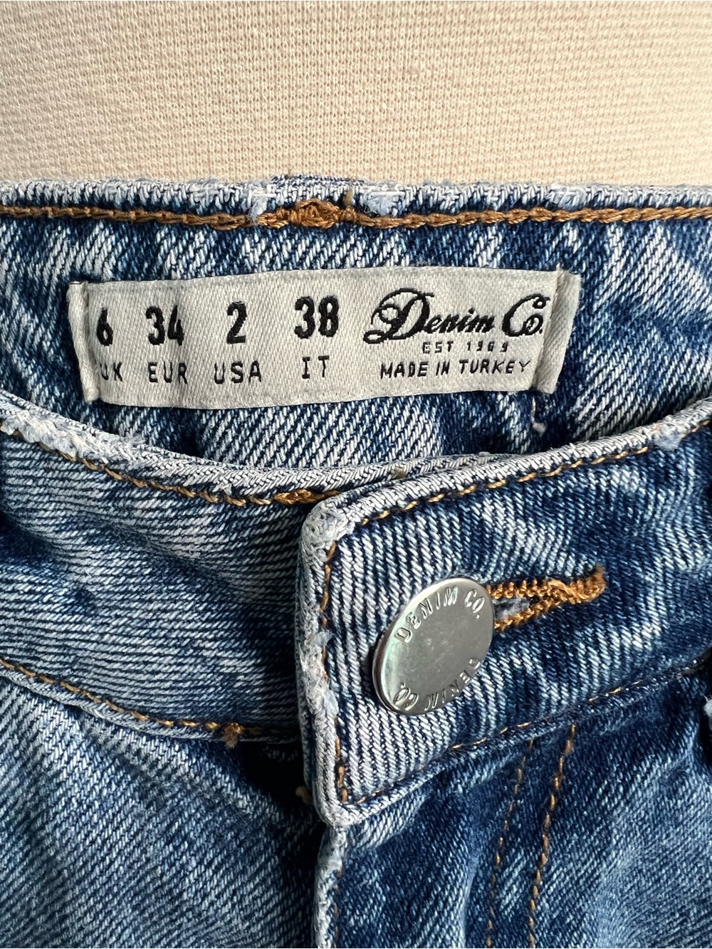 Primark's Denim Co. Size 2 Medium Wash 5 Pocket Denim Straight Leg Jeans - Picture 3 of 14